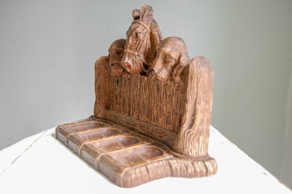 Syroco Wood Pipe Rest Catch All Tray Rustic Cabin Decor Etsy
