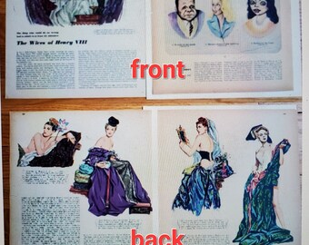 2EsquireMagazinePin-Ups 13"x 9 1/2" 2MagazinePages ImagesOnFront&Back1947