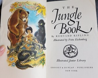 TheJungleBook RudyardKipling Multi-IllustratedFritzEichenberg JuniorLibrary Paperback