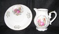 Royal Vienna Courting Couple Creamer and Saucer Arnart Imports (beehive logo)