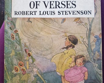 1936AChild'sGardenOfVerses RobertLouisStevenson VintageChildren'sBook RuthMaryHallock