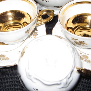 Demitasse Set Barvaria Porcelaine et 22kt Or image 3