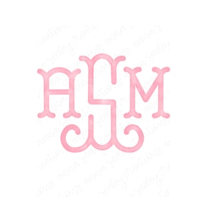 Roze Aquarel Monogram Initialen Alphabet PNG Designs for Heat Press Transfer & Sublimation - 52 files