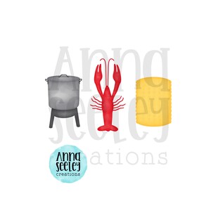 Akvarell kräftkokning PNG-design - gryta, kräftor, majs