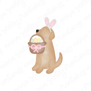 Pasqua Golden Retriever Yellow Lab Labrador Retriever Holiday Pups con cesto Acquerello PNG Disegni - Ragazza Clipart per Easter Egg Hunt
