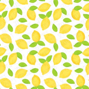 SEAMLESS PATTERN - Aquarelle Citrons - Conception de papier numérique pour scrapbooking, invitations, cartes de notes, et plus encore!