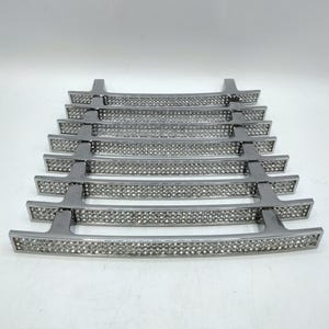 Crystal Chrome 5" Dresser Handles, EIGHT 7.25"L Bar Cupboard Vanity Bureau Pulls, Rhinestone Diamond Bling Furniture Hardware