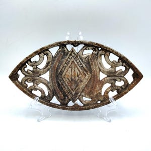 Jewel Tea Sadiron Trivet, Vintage Antique Teapot Pot Hot Plate Iron Stand, JTC Company Promotional Oval Iron Holder