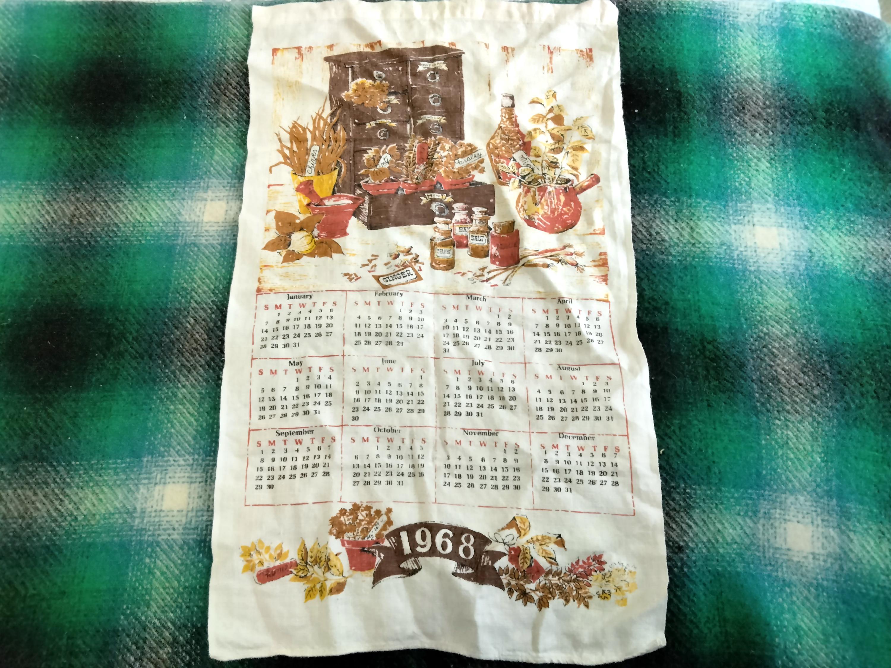 1963 Cloth Calendar - Etsy