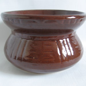 RRPCo Spittoon/Cuspidor #193 Robinson Ransbottom Brown Southwestern Themed Brown Planter Jardiniere, Vintage American Pottery Man Cave Decor