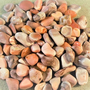 PINK BOTSWANA AGATE, Comforting, Protective, Release, Promotes Creativity,  Polished Stones, Gorgeous, Unique from S Africa,