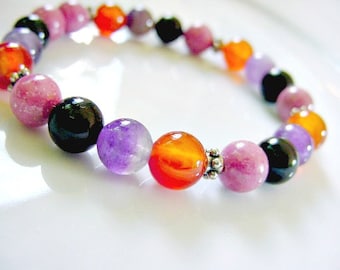 Armband, Multi Steine zur Beruhigung, Fokus, Balance, Positiv, Chakra Schmuck, Heilarmband, spirituell, Trending