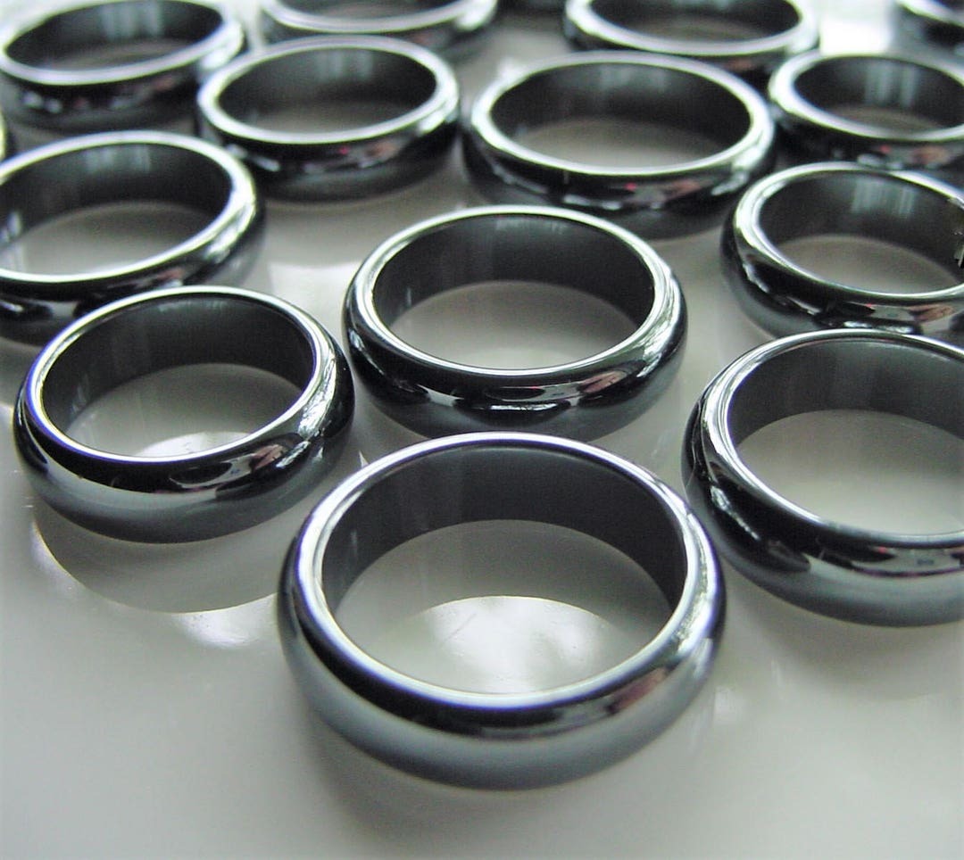 BEST SELLER Hematite Rings - 6mm Stackable Rings, Grounding Stone ...