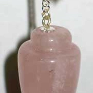 Gemstone Pedulum, Crystal Pendulum, Rose Quartz, or Clear Crystal Quartz Gemstone Pendulum. image 2
