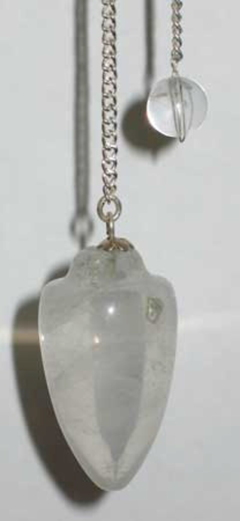 Gemstone Pedulum, Crystal Pendulum, Rose Quartz, or Clear Crystal Quartz Gemstone Pendulum. image 3