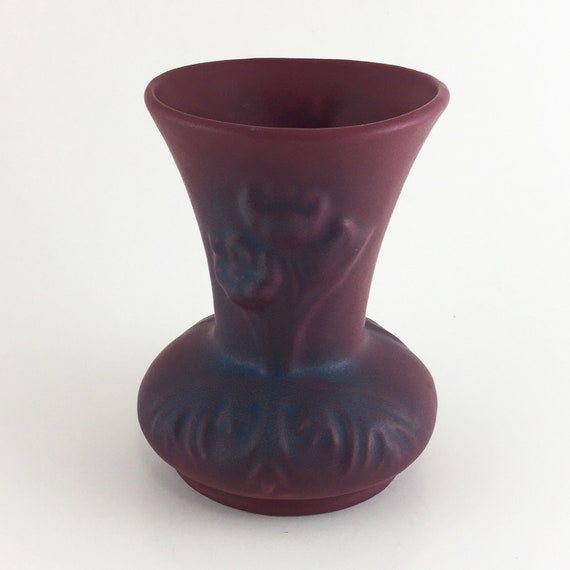 Van Briggle Pottery Mulberry Coneflower Cabinet Bud Vase