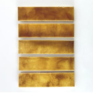 Cambridge Art Tile Works Crackle Amber Border Tiles (1930s)