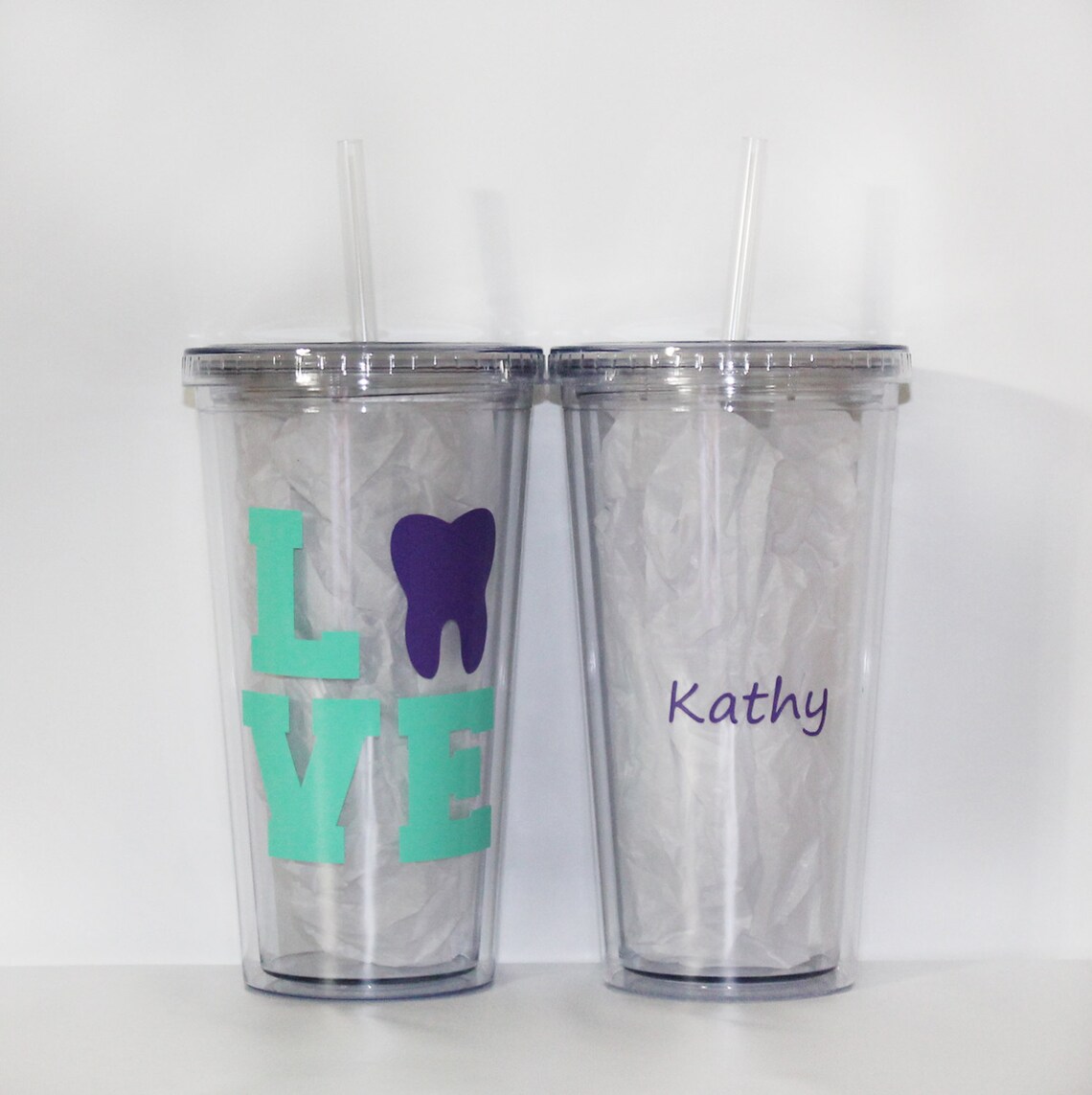 Personalized Dentist or Dental Hygienist Tumbler Travel Etsy