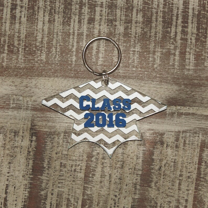 Personalized Keychain Graduation Cap Puzzle Piece Tooth | Etsy