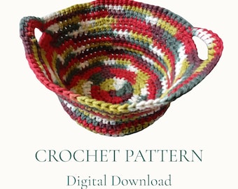 Crochet Bowl Cozy with Handles Pattern, PDF with Photos, Soup Holder, Cotton Kitchen Decor