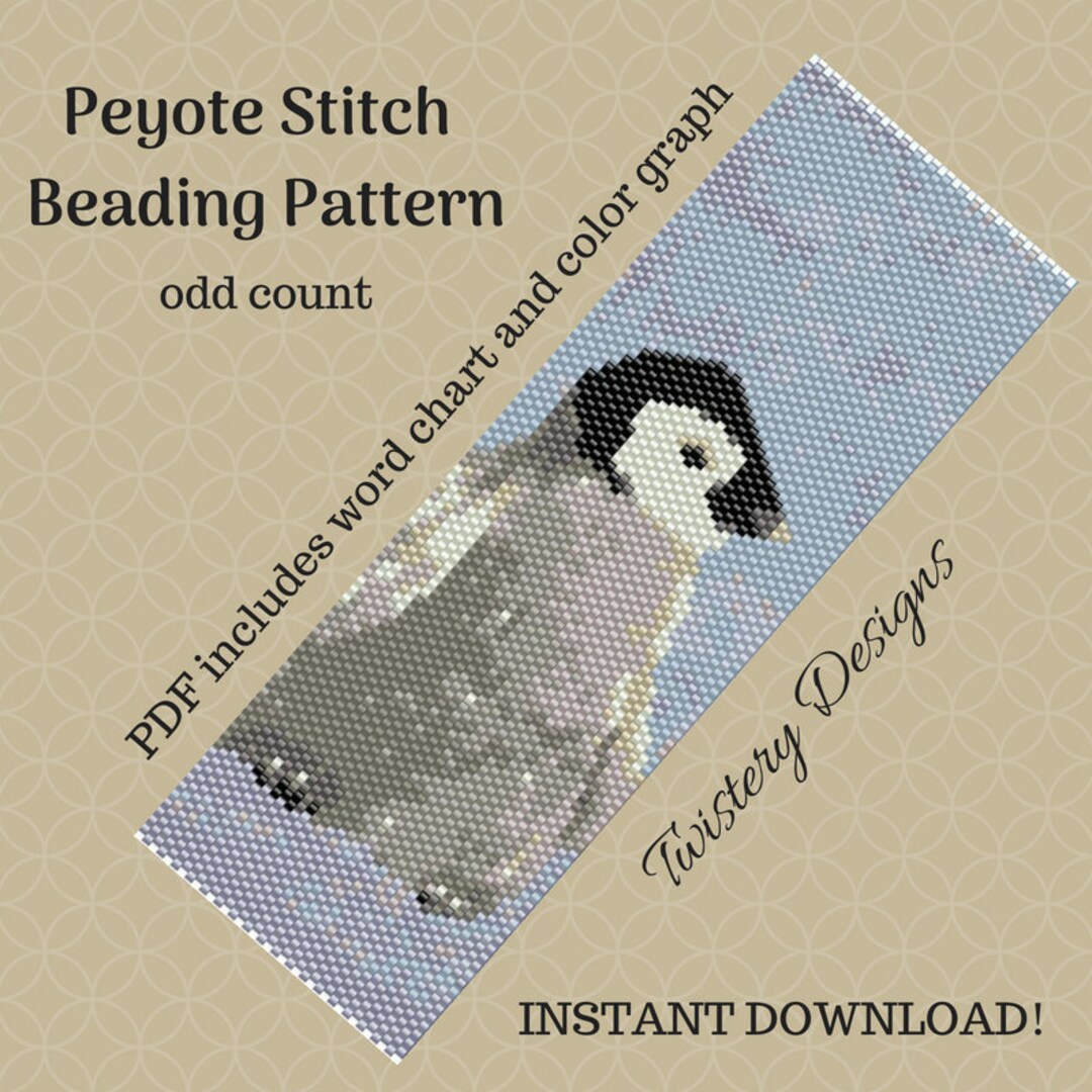 Baby Penguin Peyote Beading Pattern - Odd Count Flat - PDF Download ...