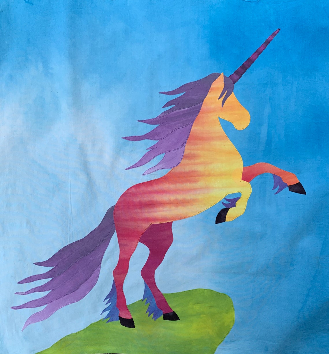Unicorn PDF Applique Pattern for Quilt or Wallhanging Etsy