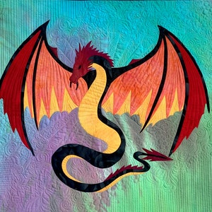Dragon Quilt Applique PDF Pattern - Sinister Serpent