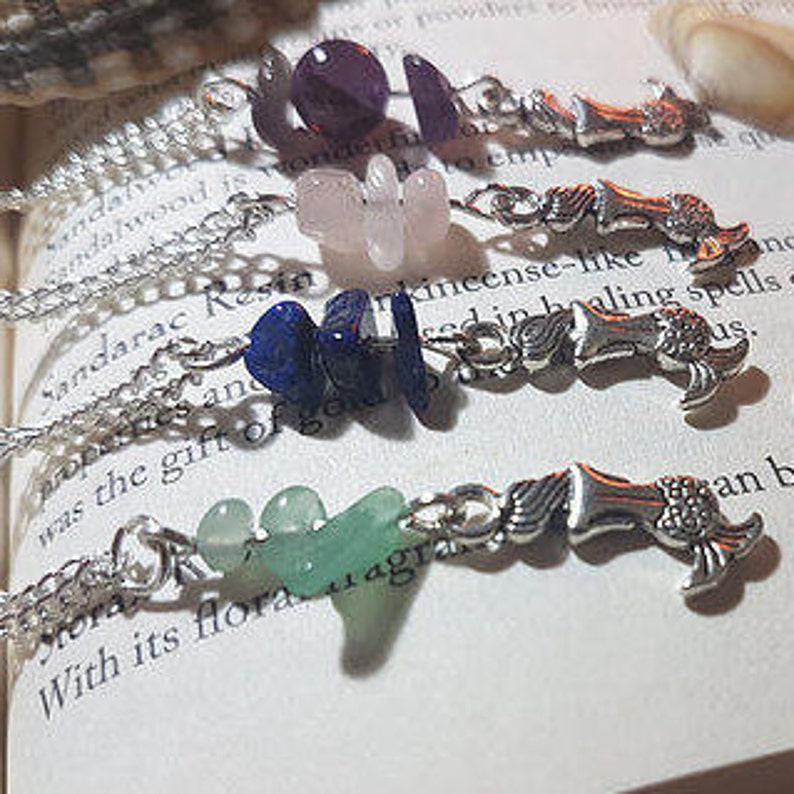 Lapis Lazuli Rose Quartz 25/% OFF Mermaid necklace Amethyst Green Aventurine