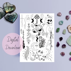 Season of the Witch Colouring Page - Digital Downloadable Print at Home Instant