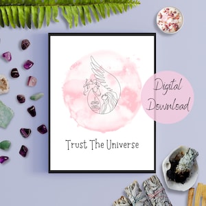 Trust the Universe - Angel Art - Digital Downloadable Spiritual Art