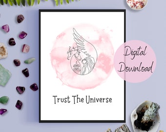 Trust the Universe - Angel Art - Digital Downloadable Spiritual Art