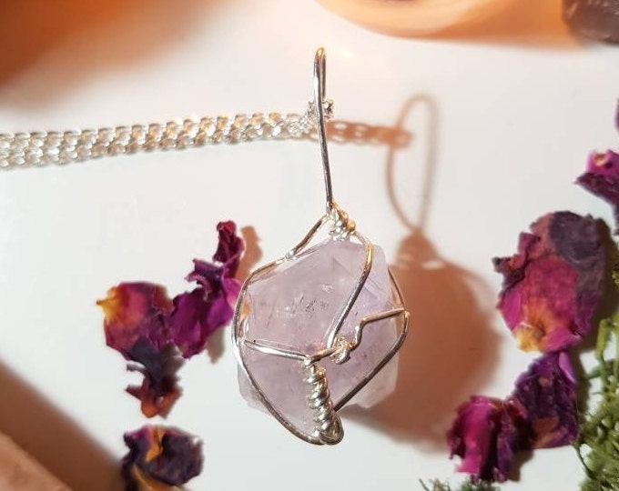 Calming Pale Amethyst Necklace - Amethyst From Shirdi, India