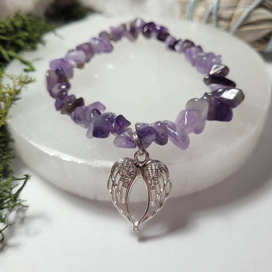 Archangel Zadkiel Bracelet Amethyst Bracelet Archangel - Etsy