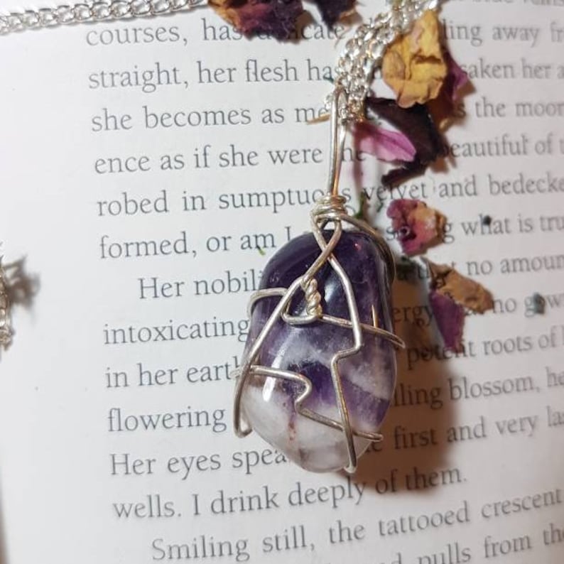 Crown Chakra Protection and calm Amethyst Amethyst Necklace Crystal necklace