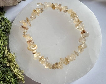 Golden Rutilated Quartz bracelet - Healing - Solar Plexus
