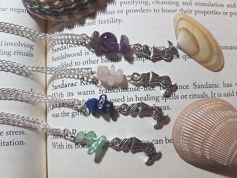 Lapis Lazuli Rose Quartz 25/% OFF Mermaid necklace Amethyst Green Aventurine