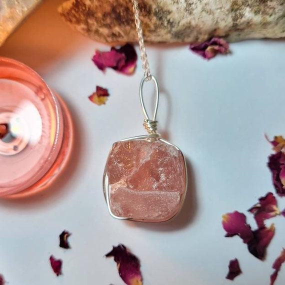 Strawberry quartz deals pendant