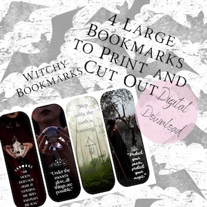 Witchy Quote Printable Bookmarks | Witchcore Reading | Dark Atmospheric Bookmarks