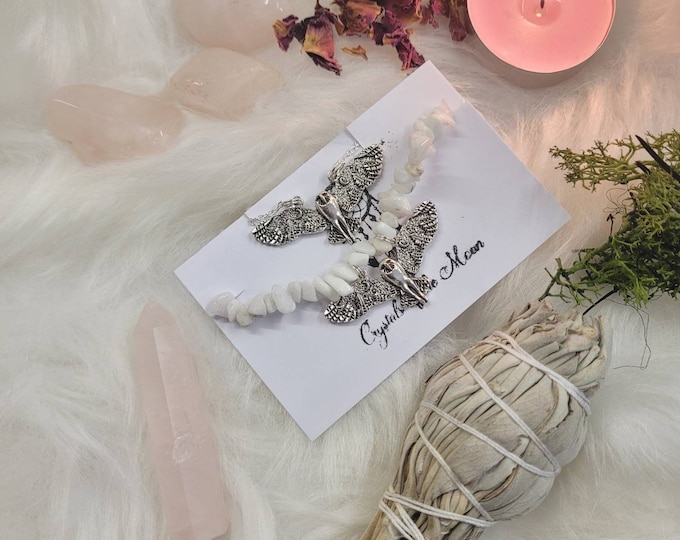 Snow Quartz Night Owl calming bracelet and necklace set - Soothes emotions