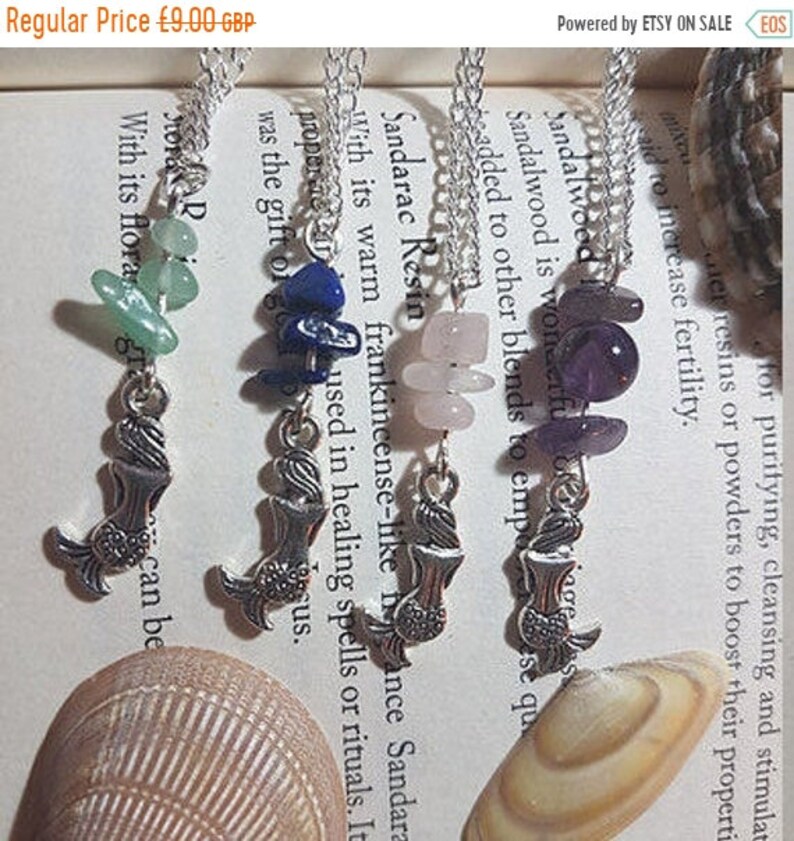 Lapis Lazuli Rose Quartz 25/% OFF Mermaid necklace Amethyst Green Aventurine