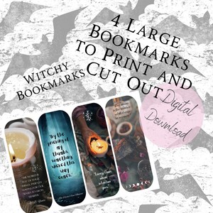 Witchy Quote Printable Bookmarks | Witchcore Reading | Dark Atmospheric Bookmarks