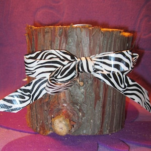 RUSTIC WOODEN CANDLE Holder