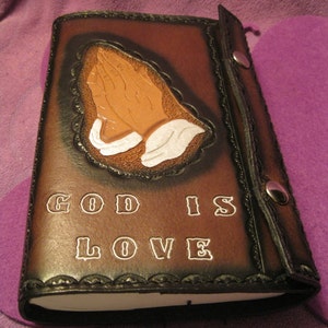 LEATHER BIBLE COVER with Bible