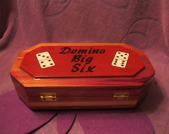 DOMINO BIG SIX Domino Box-Red