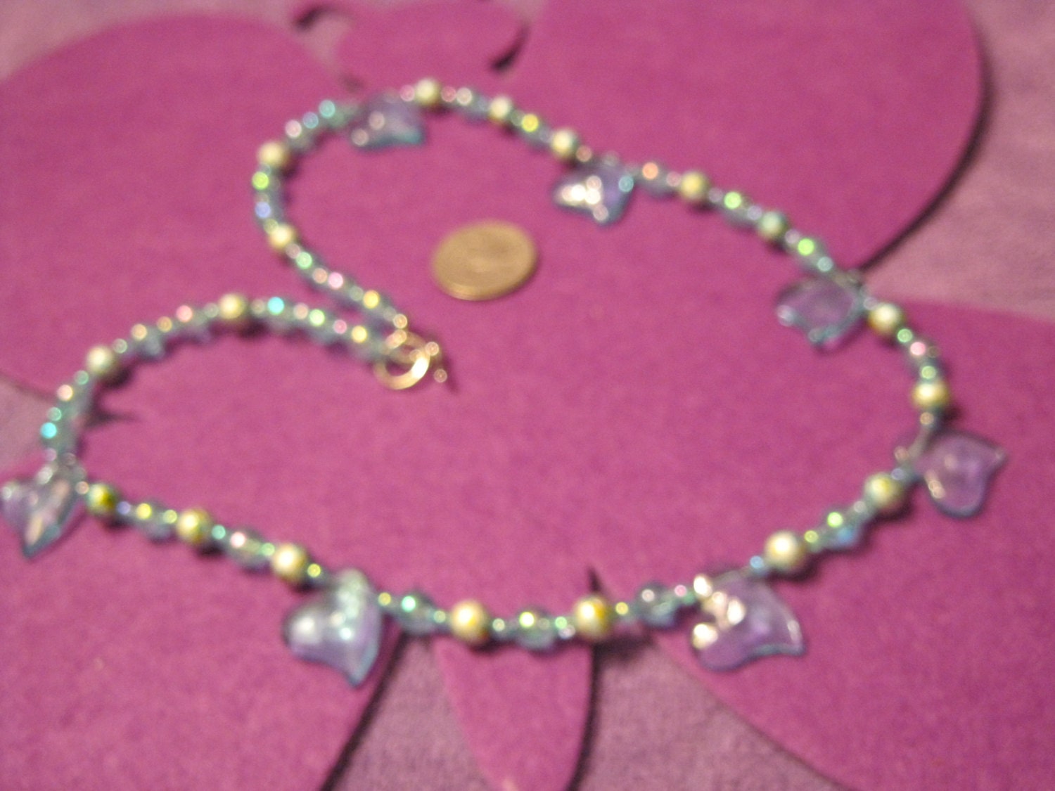 BLUE HEART JEWELRY Set Etsy