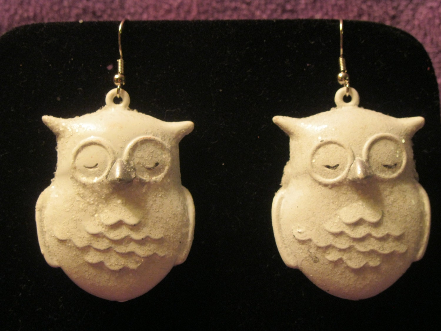 WHITE OWL Earrings