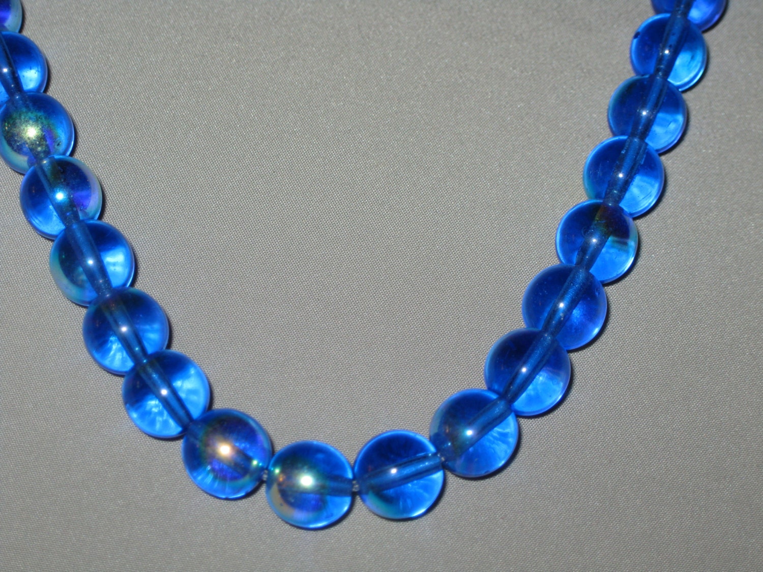 BLUE IRIDESCENT JEWELRY Set Etsy