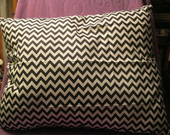 Black and White Chevron Bow Pillow With Pink, Blue, Burlap or Chevron ...