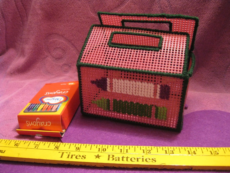 PLASTIC CANVAS CRAYON Boxrose Pink Etsy