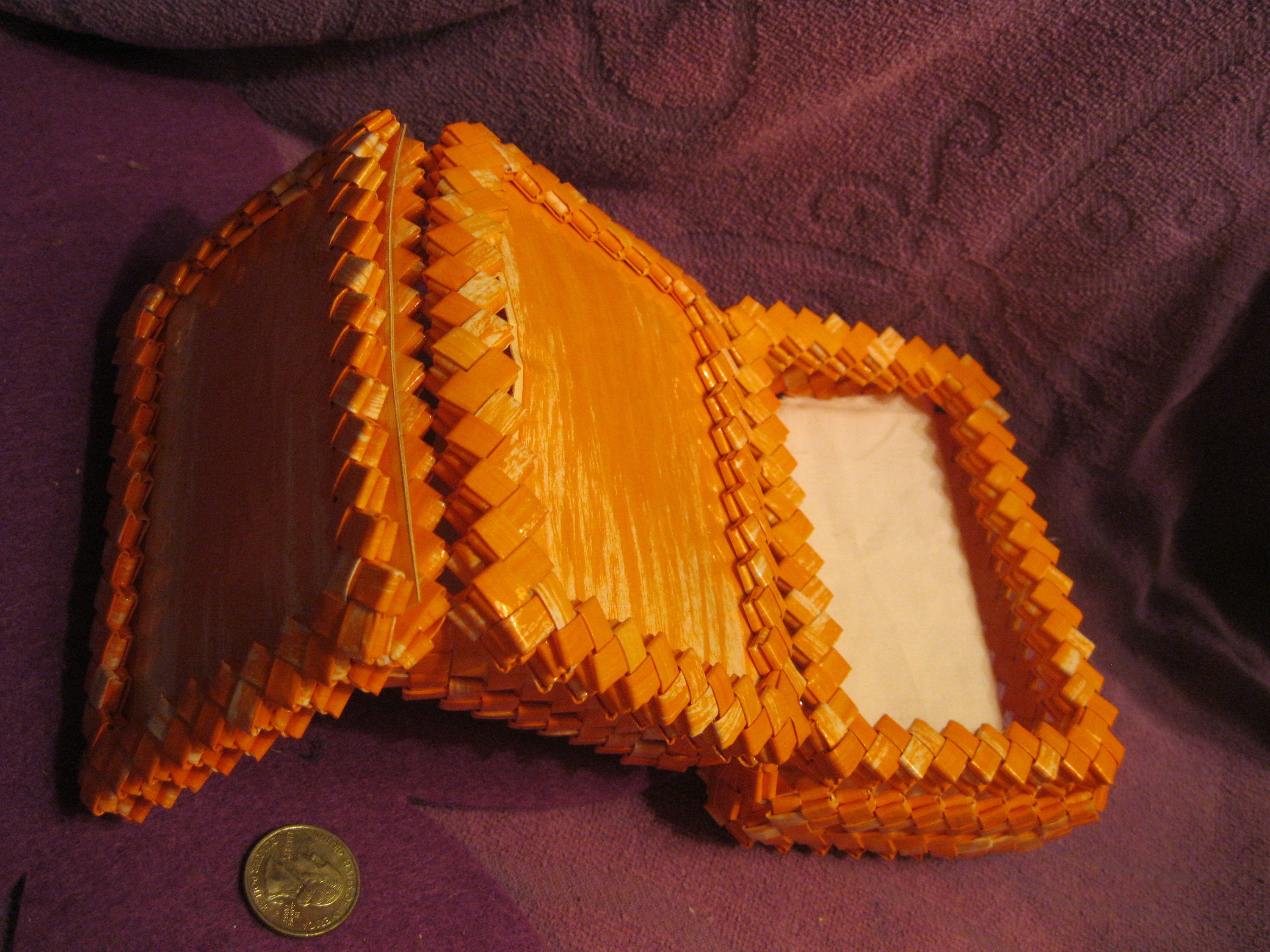 WOVEN CHAIR Picture Frame Trinket Boxorange and White Etsy UK